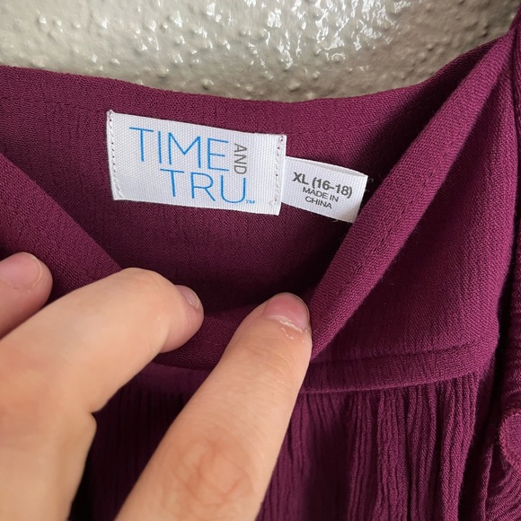 Burgundy Ruffle Blouse - Picture 5 of 6